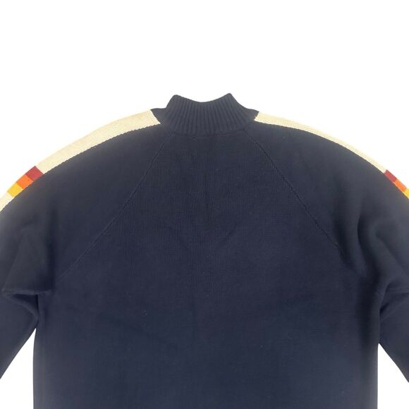 Marine Layer Sweater Mens XL Quarter Zip Pullover Wool Blend Archive Armas Navy - Picture 8 of 11